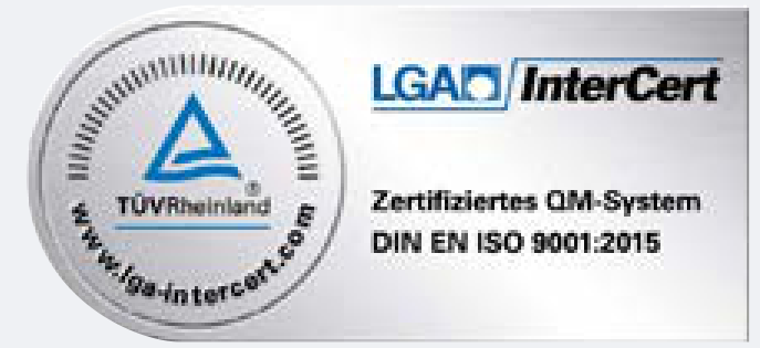 LGA InterCert – Zertifiziertes QM-System DIN EN ISO 9001:2015